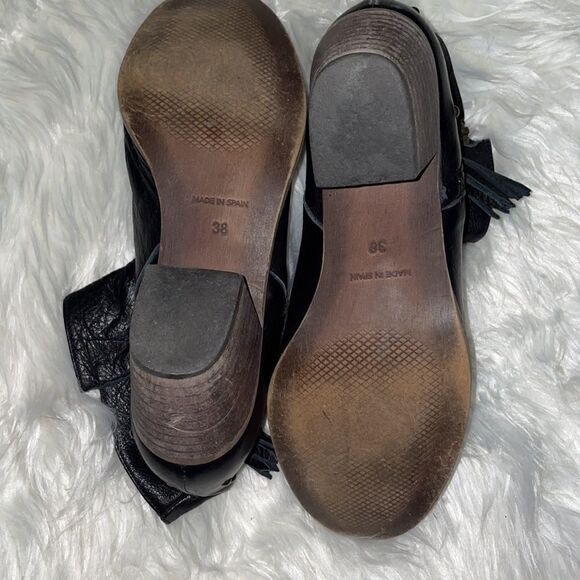 Eric Michael Black Leather Studded Ankle Bootie - Picture 8 of 9